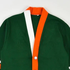 Greek Wear Green & Orange Winter Ajouter des patchs en chenille brodés personnalisés Sororités & Fraternité Chandails tricotés - Product Image 4