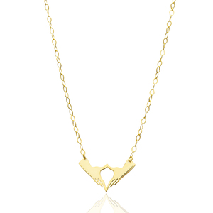 Collar con Colgante de Corazón en Plata de Ley 925 para Mujer, Chapado en Oro, Gesto de Amor, Joyería Minimalista al por Mayor - Product Image 1