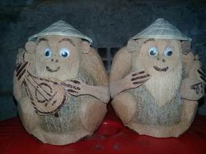 Cáscara de coco hecha a mano, animales tallados, mono de coco, artesanías hechas a mano de Vietnam 99GD, 100% - Product Image 5
