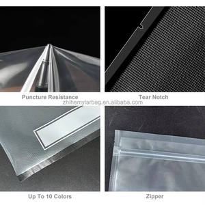 Bolsa de Vacío con Cierre Superior de PE de Grado Alimenticio, Impresa a Medida, en Stock, OEM ODM, Venta al por Mayor Directa de Fábrica, Transparente, para Mariscos y Gelatina - Product Image 4