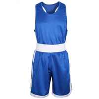 Venta caliente Logotipo personalizado 100% Poliéster Kit de uniforme de boxeo Tamaño personalizado Los mejores uniformes de boxeo Uniforme de competición de Kick Boxing personalizado