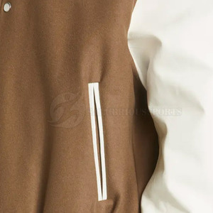 Blousons en laine pour hommes, style universitaire, décontractés, confortables, respirants, tricotés, col montant, haute qualité, design optimal, pour l'hiver - Product Image 5