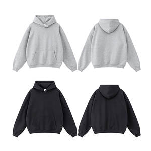 Sudadera con capucha polar 420GSM de alta calidad para hombre, jersey de hombro caído de gran tamaño personalizado teñido liso, sudaderas con capucha con patrón sólido - Product Image 2