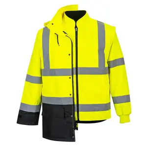 新设计穿定制工作服能见度安全夹克定制反射冬季派克安全服夹克工作服