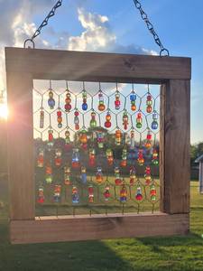 Tenture murale de meilleure qualité pour l'exportation B2B Coton écologique avec design abstrait sur un décor en bois fait à la main - Product Image 6