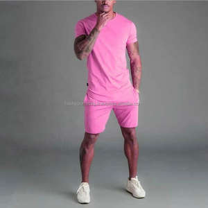 Conjunto de Camiseta y Pantalones Cortos Deportivos de Verano con Logotipo Personalizado para Hombre, Conjunto Corto de Algodón para Correr - Product Image 6