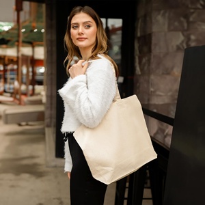 Sac fourre-tout en toile de couleur unie Trader's - Product Image 2