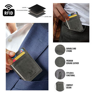 Tarjetero de Cuero Genuino con Ventana para Identificación y Sin Cierre - Product Image 6