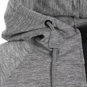 Survêtement à capuche gris solide et écologique pour hommes de qualité supérieure à la mode coupe ajustée pour l'hiver Sweat à capuche zippé et bas de jogging - Product Image 5