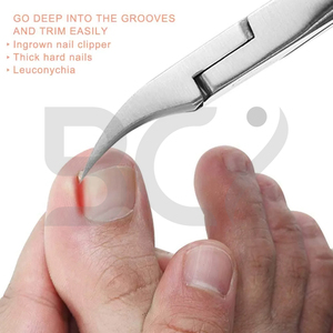 Coupe-cuticules en acier inoxydable, coupe-ongles, pince à ongles incarnés, outil de pédicure professionnel durable et incurvé - Product Image 5