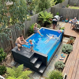 Rectangular Wood Frame Above Ground Lap <b>Pool</b> Outdoor Swimming <b>Pool</b> for Adults - Product Image 4
