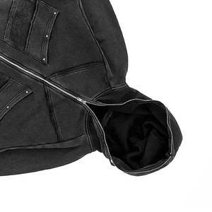 OEM personalizado de los hombres de la cremallera completa sudaderas con capucha parche bolsillo 3D patrón bordado Logo mangas lavadas peso 500 GSM polar invierno - Product Image 6