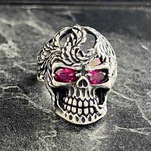 Anillo de Calavera Plateado para Hombre, Estilo Casual, Modelo Monstruo Esqueleto con Detalle Oxidado, Anillo de Calavera Estilo Bohemio Genial - Product Image 2