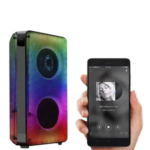OEM speaker model pribadi 8 inci, speaker super bass dapat diisi ulang, sistem speaker model pribadi 40w karaoke portabel