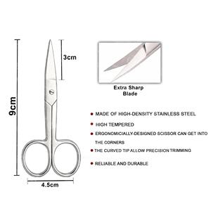Ciseaux à ongles professionnels pour manucure, ciseaux à cuticules, outil de soin des ongles incurvé et tranchant, pour salon de beauté, vente en gros OEM - Product Image 2