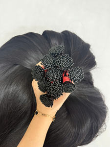 Extensiones de cabello virgen Remy Natural de alta calidad Precio de fábrica Trama de queratina Peluca recta Cabello crudo teñido Fuente de cabello chino - Product Image 2