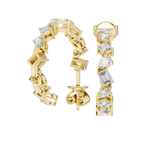 Pendientes de Diamantes de Laboratorio de 1.06 CT, Claridad VVS-VS EF, Diamantes CVD en Oro de 18KT, 14KT, 10KT y Plata 925, Moissanita, Oro Rosa, Amarillo - Product Image 5