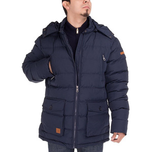 Calidad superior OEM ODM logotipo personalizado de los hombres de invierno al aire libre a prueba de viento chaqueta acolchada sólida con capucha chaquetas acolchadas para los hombres - Product Image 2