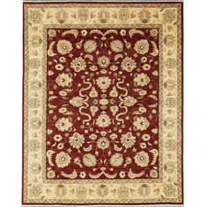 Tapis de Peshawar et de Khotan noué à la main, unique en son genre, 7'11 x 9'9 Pes_Kho_15 - Product Image 1