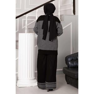 Scarfed Double Knitwear 2 Piece Set Anthracite - Product Image 5