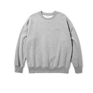 Sudadera de cuello redondo en relieve de gran tamaño para hombre, sudaderas bordadas de invierno de lana en blanco de algodón pesado - Product Image 1