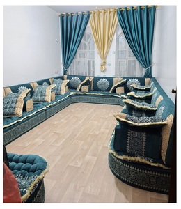 Design d'intérieur Majlis arabe, design classique moderne, ensemble élégant pour salon, sièges d'angle luxueux, design gain de place - Product Image 1