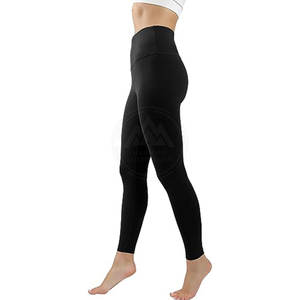 <b>Women's</b> Mid-Waist Solid <b>Pattern</b> <b>Leggings</b> High Quality Custom Logo Pants with Elastic Waist Closure Reasonable Price - Product Image 3
