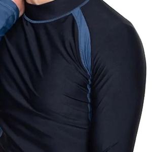 Rashguard à manches longues pour homme, style col roulé, pour MMA, BJJ, arts martiaux, entraînement sportif, personnalisable avec logo. - Product Image 6