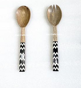 Cuillère à salade en bois d'acacia Serveur de salade personnalisé Ustensiles de cuisine personnalisés Top vente - Product Image 2