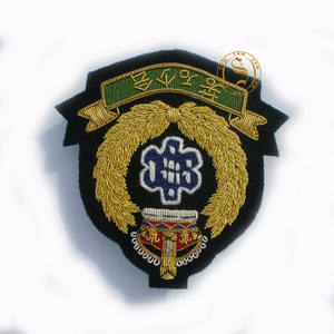 OEM taille personnalisée blazer insigne uniforme emblème fabricant en gros personnalisé prix école fil d'or patch - Product Image 5