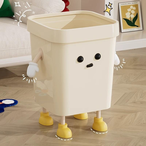 Poubelle à pédale en plastique pour enfants, motif dessin animé mignon, grande capacité, pour usage domestique, décoration amusante, écologique, durable, bac à déchets. - Product Image 5