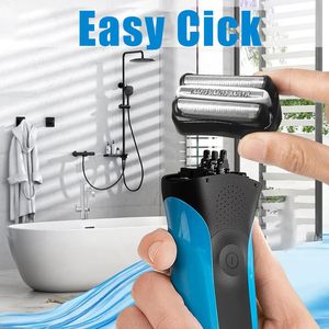 Cabezales de afeitado de doble cuchilla compatibles para afeitadora eléctrica Serie 3, repuestos lavables para afeitado eléctrico facial y corporal, 2 unidades - Product Image 4