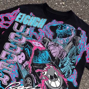 Camiseta de gran tamaño para hombre, impresión digital sólida personalizada para logotipo bordado, algodón/fibra de bambú, peso pesado, unisex - Product Image 3