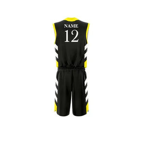 Tenues de basket-ball pour jeunes, imprimées par sublimation, réversibles, pour hommes et femmes, ensemble complet de vêtements de sport athlétiques - Product Image 4