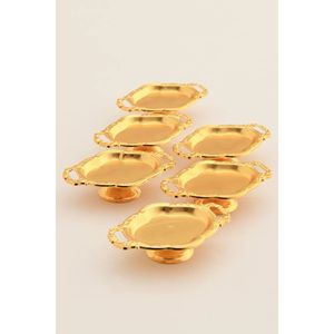 Juego de 6 Soportes para Delicias Turcas Mucit Home Gold Mini, Modelo Ovalado con Base - Product Image 3
