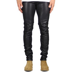 กางเกงหนังสำหรับผู้ชาย/2025กางเกงหนังโลโก้ตามสั่ง - Product Image 1