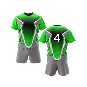 Nouveaux ensembles de vêtements de sport de rugby, fabrication au Pakistan, haute qualité, couleur unie, unisexe, écologiques, évacuation de l'humidité - Product Image 4