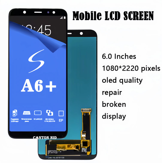 Mobile Phone Lcd Display for Samsung Galaxy A6+ A605 J805 Oled Display Assembly Touch Screen Replacement