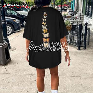 Camiseta Holgada Informal para Mujer, Top de Algodón de Corte Holgado, Ropa de Calle Cómoda para Verano, Camiseta Holgada para Mujer - Product Image 6