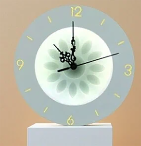 Lampe murale numérique LED KILYN, horloge carrée décorative en cristal, motif paysager, décoration intérieure, utilisation scolaire, électrique, motivante - Product Image 4