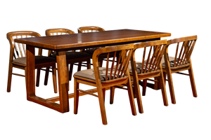 Vente chaude Moderne 6 Places En Bois Salle À Manger Ensemble Maison Meubles Convertible pour Hôtel Appartement ou Cuisine - Product Image 2