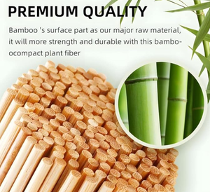 Brochetas de Bambú Premium de 10 Pulgadas, Ecológicas, de Grado Alimenticio, Superficie Lisa para Barbacoa, Asado y Catering - Product Image 2