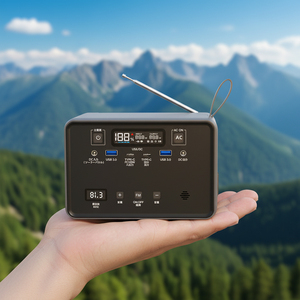 Batterie LiFePO4 89,6 Wh 2026, Station d'alimentation portable 100 W, Onduleur à onde sinusoïdale <span class=keywords><strong>pure</strong></span> 110 V/220 V avec radio <span class=keywords><strong>FM</strong></span> pour la vie hors réseau - Product Image 6