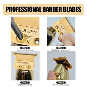 Lames de rechange pour tondeuse à cheveux DLC 2.0 Gold, haute qualité, acier inoxydable professionnel, réglables électriquement - Product Image 4