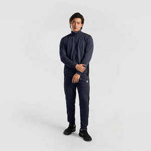 Veste streetwear Prime Fit, marine, coupe classique, style décontracté, col montant, réversible, imperméable, saison automne, XS, cuir enduit 3D - Product Image 4