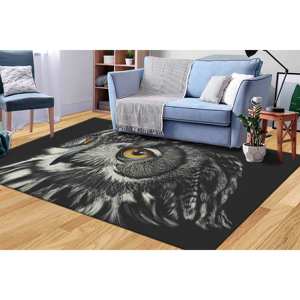 Alfombra con Estampado de Búho: Alfombra Antideslizante, Alfombra Suave No Tejida - Product Image 3