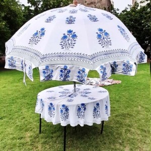 Macramé Vintage Parasol de plage Polyester Coton Tissu Bali Parasols de plage avec franges de glands - Product Image 1