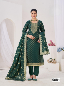 Conjunto de Salwar Kameez de 3 Piezas para Mujer, Marca Dhwaja Export, Top, Pantalón y Dupatta en RAYON de 14 kg con Bordado a Mano, para Fiestas - Product Image 2