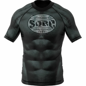 Camiseta de Compresión de Diseño Personalizado, de la Mejor Calidad, Manga Corta, para MMA, Unisex, Spandex/Poliéster, Ligera, de Secado Rápido - Product Image 1