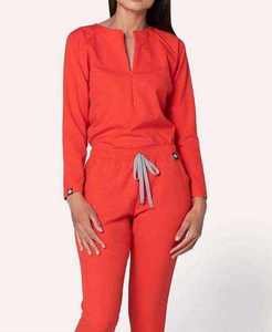 Summer Hospital <b>Scrub</b> <b>Uniforms</b> Medical <b>Scrubs</b> Nurse Long Sleeve New Color <b>Scrub</b> Suit / Women Stretchy Set - Product Image 1